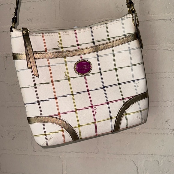 COACH Peyton purse Tattersall File Crossbody - Picture 1 of 10